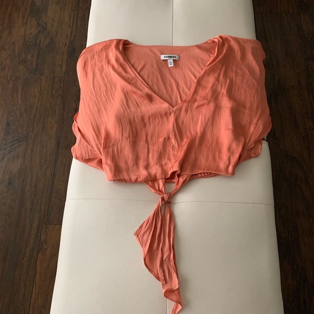 EXPRESS CORAL BLOUSE TOP (XXS)
